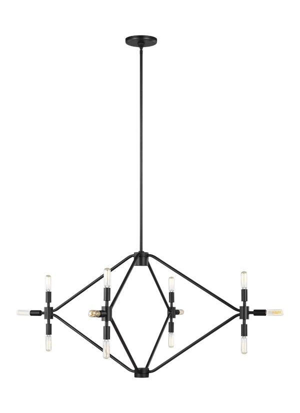 Wyn Collection - Large Twelve Light Chandelier | Finish: Midnight Black - 5206712-112