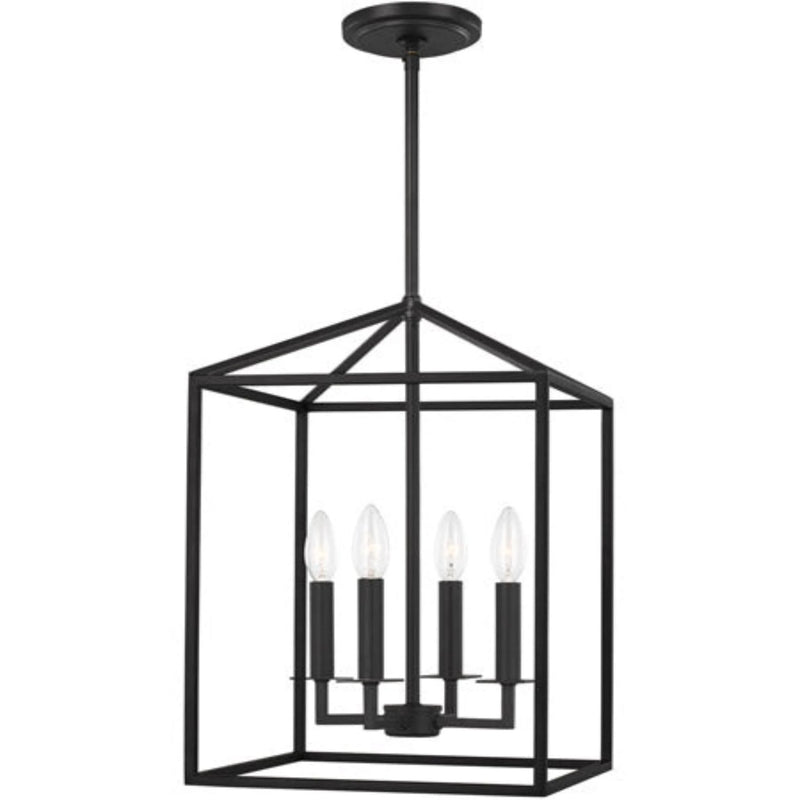 Perryton 4 Light 12" Midnight Black Foyer Pendant Ceiling Light