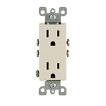 Residential Grade Duplex Receptacle, 15 Amp, 125V, Light Almond