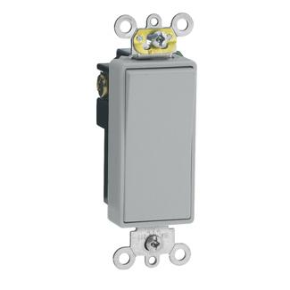 Single Pole Switch, 15 Amp, 120/277 Volt, Gray