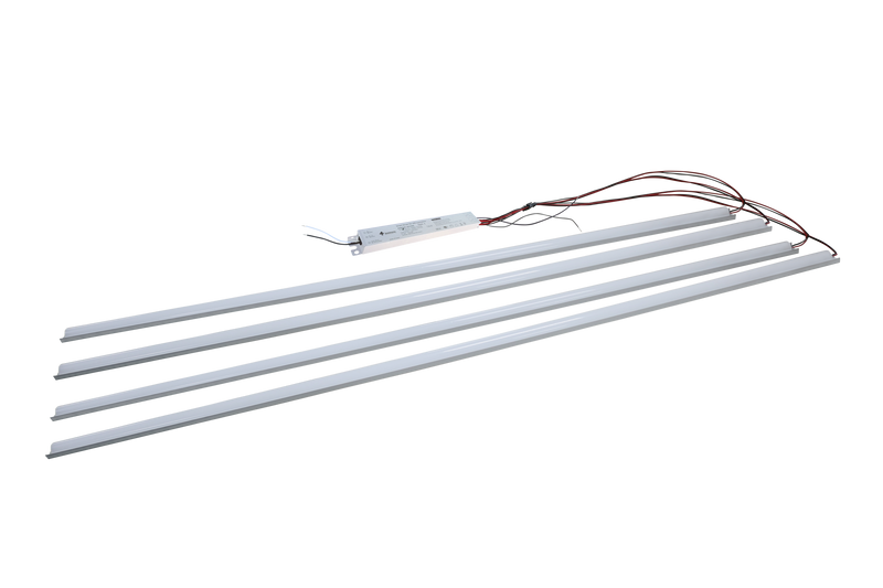 4 Foot LED Magnetic Strip Retrofit Kit for Linear Fixtures, 60W, 120-277V, 4000K or 5000K