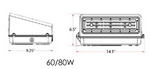 LED Full Cutoff Wall Pack, Wattage and CCT Selectable, Photocell Included, 120-277V