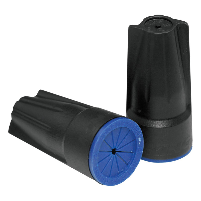 King Innovation 61345 Dryconn Waterproof Connectors, Black/Blue; 50/Bag