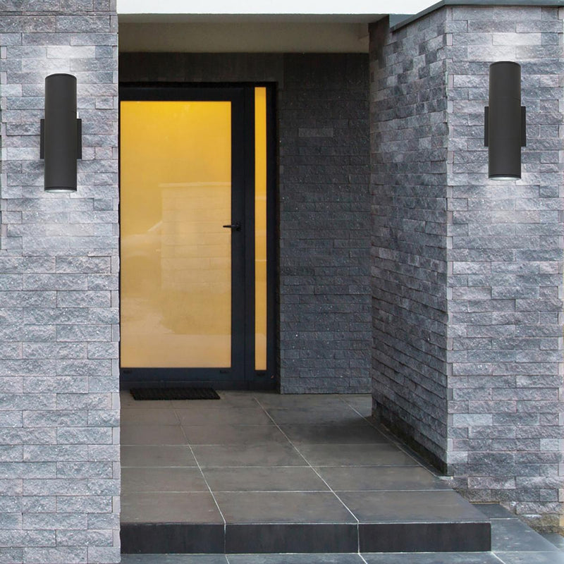 LED Up and Down Outdoor Sconce, 20 Watt, 3000K, 1800 Lumen, White, Black or Bronze Finish