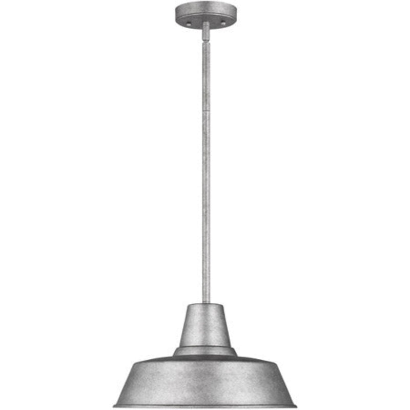 Barn Light 1 Light 14" Black Outdoor Pendant