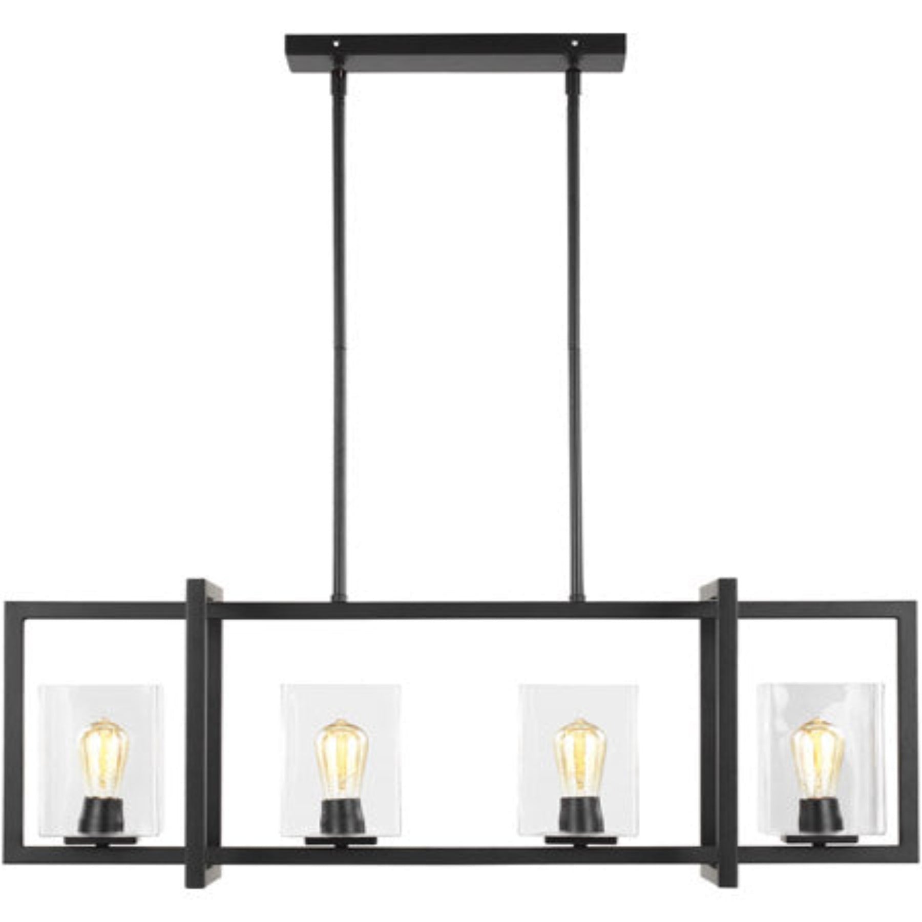 Mitte 4 Light 12" Midnight Black Pendant Ceiling Light