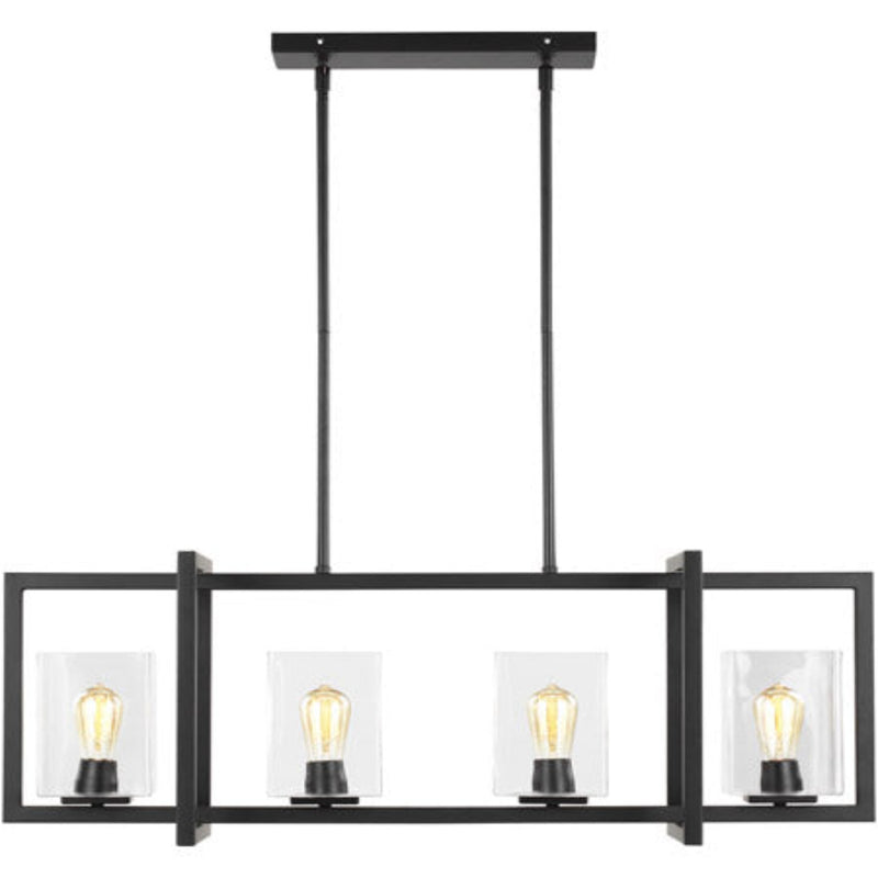 Mitte 4 Light 12" Midnight Black Pendant Ceiling Light