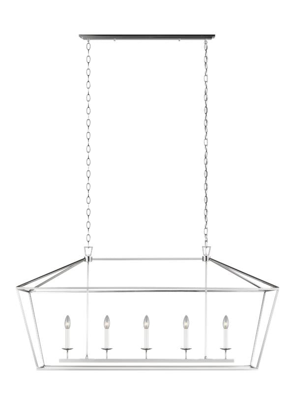 Dianna Collection - Five Light Medium Linear Chandelier | Finish: Brushed Nickel - 6692605EN-962