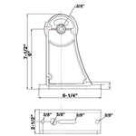 Pole Arm Mount for Morris LED Area Light Gen 3, Bronze Finish