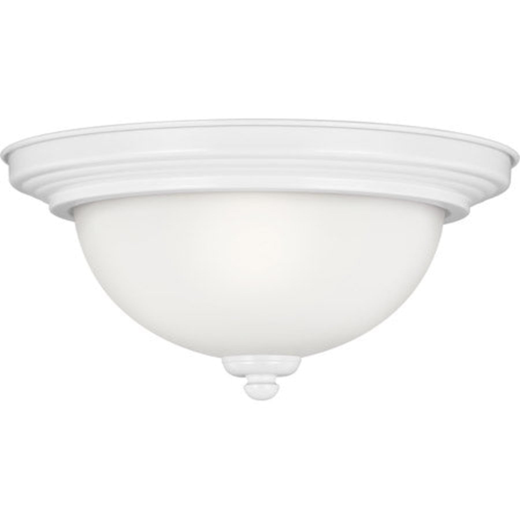 Geary 2 Light 13"  White Flush Mount Ceiling Light