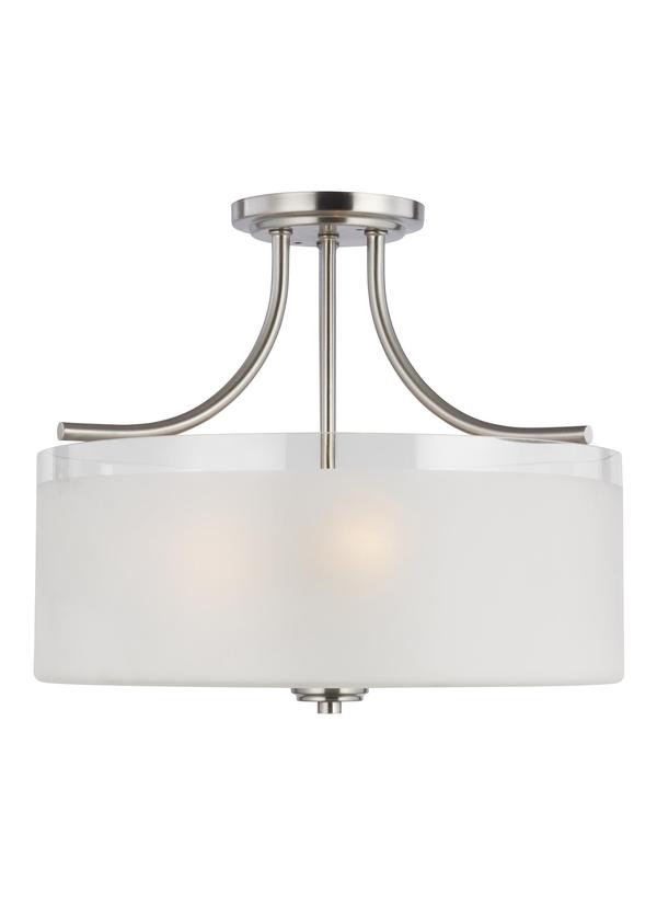 Three Light Semi-Flush Mount Finish: Brushed Nickel - 7739803EN3-962