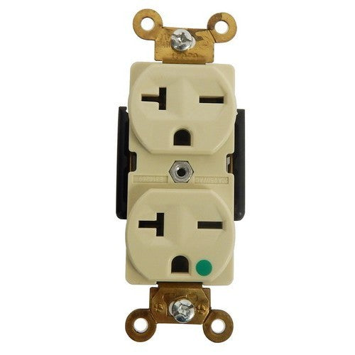 Hospital Grade Duplex Receptacle Ivory 20A-250V