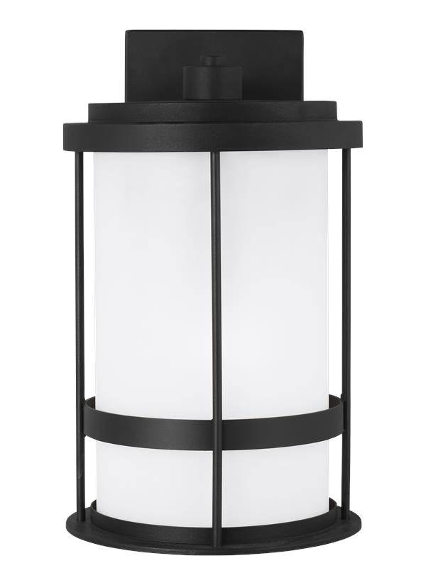 Wilburn Collection - Medium One Light Outdoor Wall Lantern | Finish: Black - 8690901DEN3-12