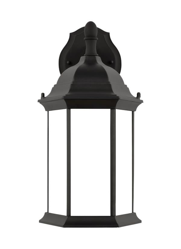 Sevier Collection - Medium One Light Downlight Outdoor Wall Lantern | Finish: Black - 8938751EN3-12