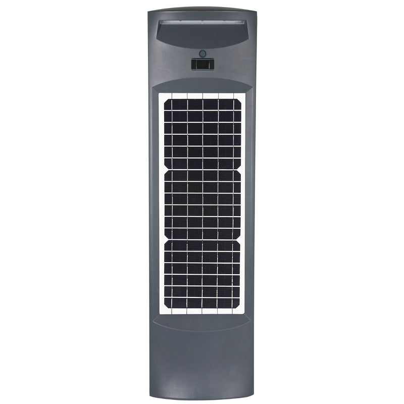 Solar Pillar Commercial Bollard, 500 Lumens, 19W, Grey