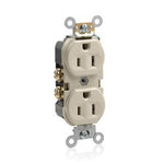 Commercial Spec Grade Duplex Receptacle, 15 Amp, 125V, Light Almond