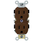 Commercial Spec Grade Duplex Receptacle, 15 Amp, 125V, Ivory