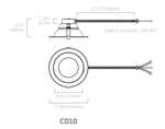 LED 10 Inch Commercial Downlight, Wattage Selectable: 22W/26W/33W, CCT Selectable: 3000K/3500K/4000K, 120-277V