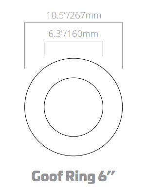 6 Inch Commercial Downlight Retrofit Goof Ring