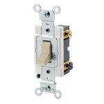 Commercial Spec Double Pole Toggle Switch, 15 Amp, 120/277 Volt, Ivory