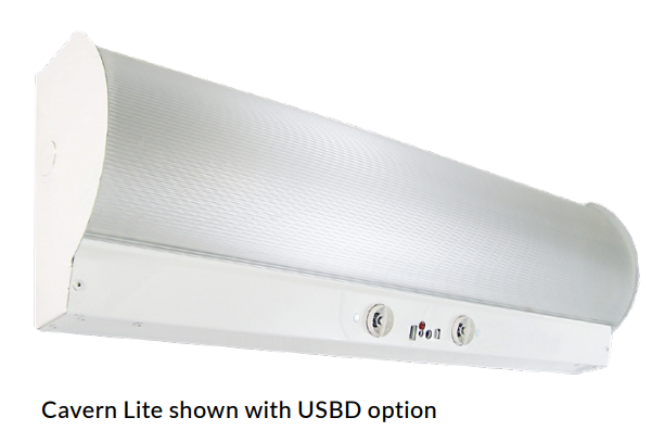 2 Foot LED Cavern Stairwell Fixture (Thin Body), 22W, 120-277V, 3000K, 3500K, 4000K or 5000K