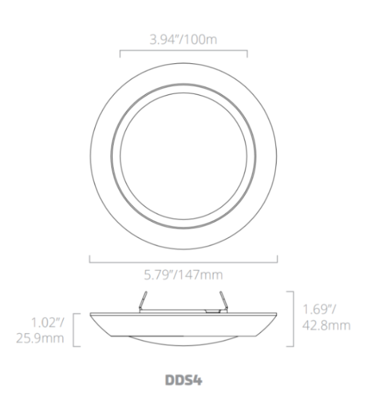 8 Inch LED Disk Downlight, Surface Mount, 120V, CCT Selectable