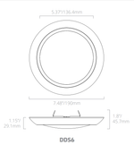 8 Inch LED Disk Downlight, Surface Mount, 120V, CCT Selectable