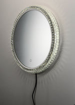  LED Crystal Round Mirror E42002-20 Decor