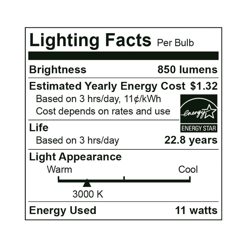 25PK LED PAR30 Long Neck Bulb, 11 Watt, 120V, 850 Lumens, 2700K, 3000K, 4000K, 5000K