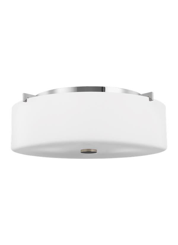 Large Three Light Flush Mount Finish: Chrome - FM312EN3/CH