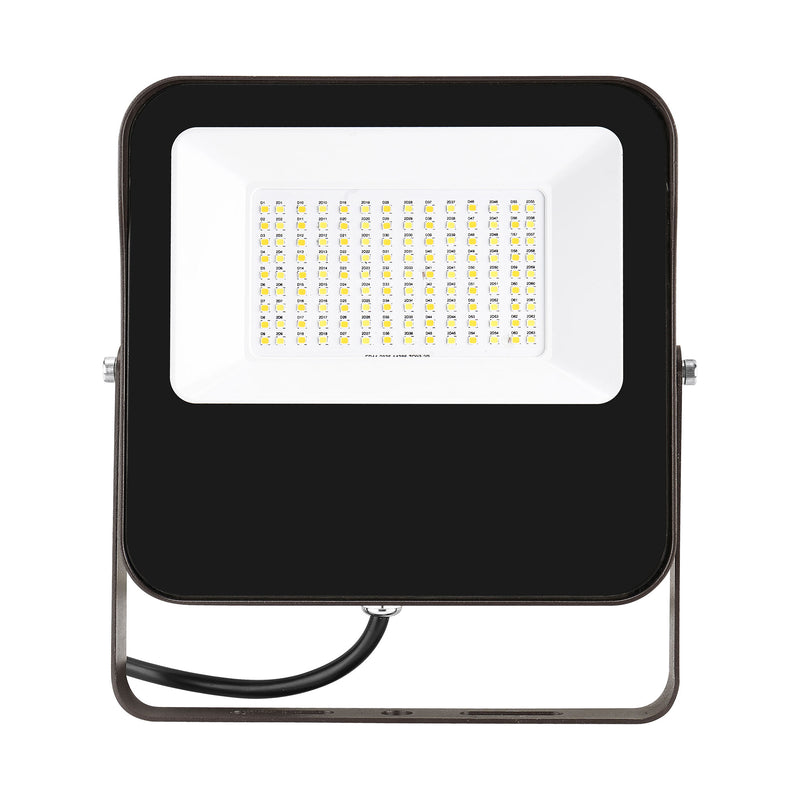 LED Flood Light, 40W, 6000 Lumens, 120-277V, CCT Selectable, Dark Bronze