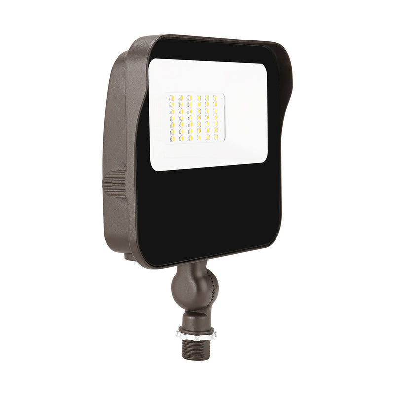 LED Flood Light, 27W, 3800 Lumens, 120-277V, CCT Selectable, Dark Bronze