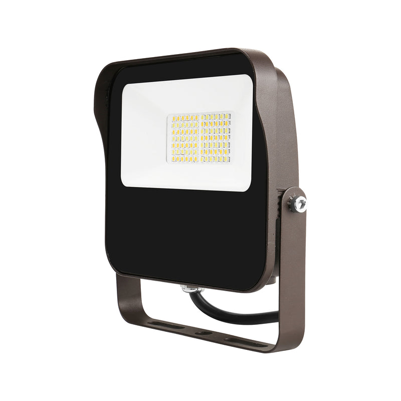 LED Flood Light, 27W, 3800 Lumens, 120-277V, CCT Selectable, Dark Bronze