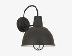 Hi-Lite Deep Bowl Shade Wall Light (Bronze Finish, shown w/ 12" shade and cast guard w/frosted glass)