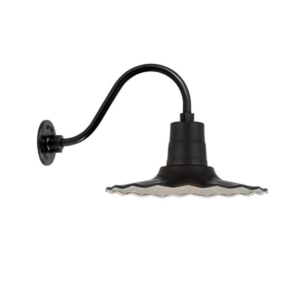 Hi-Lite Radial Shade (Black Finish, shown w/ 14.5" B-1 goose neck arm)