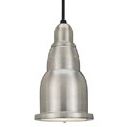 JIB611 Series 1 Light Cord Hung Cafe Lites, Satin Aluminum Clear Coat Finish