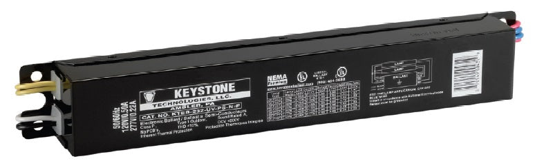 Keystone Electronic Ballast, 1 or 2 Lamps, F32T8, F25T8, F17T8, F40T8 or PLL