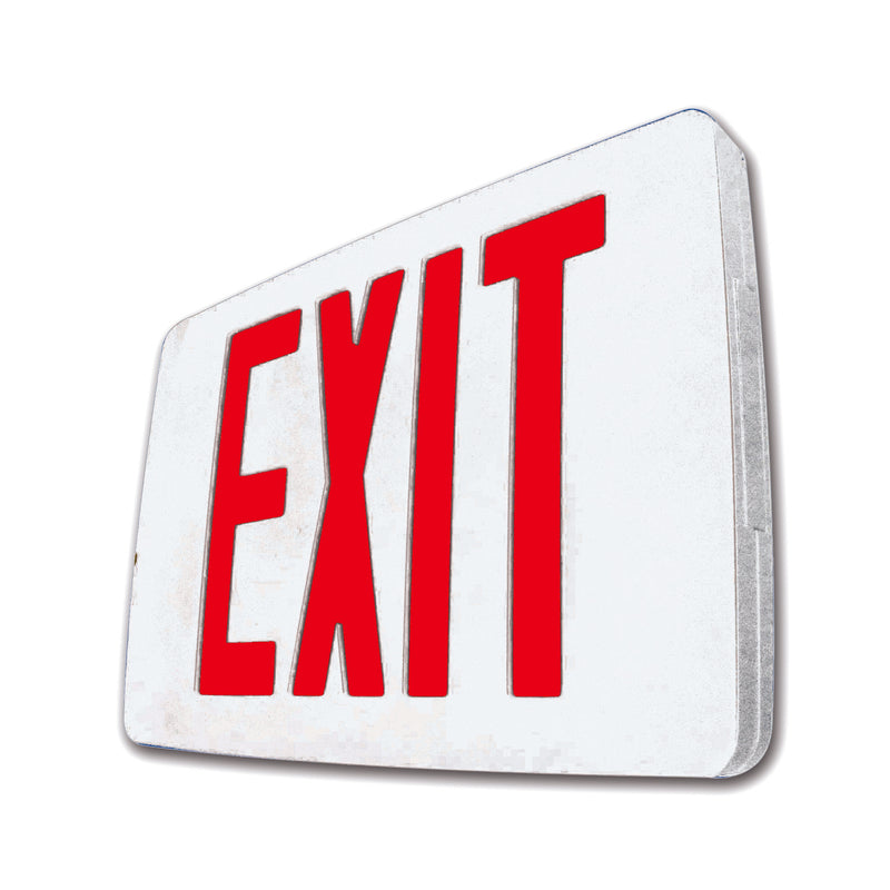 LED Thin Die-Cast Exit Sign with Emergency Backup