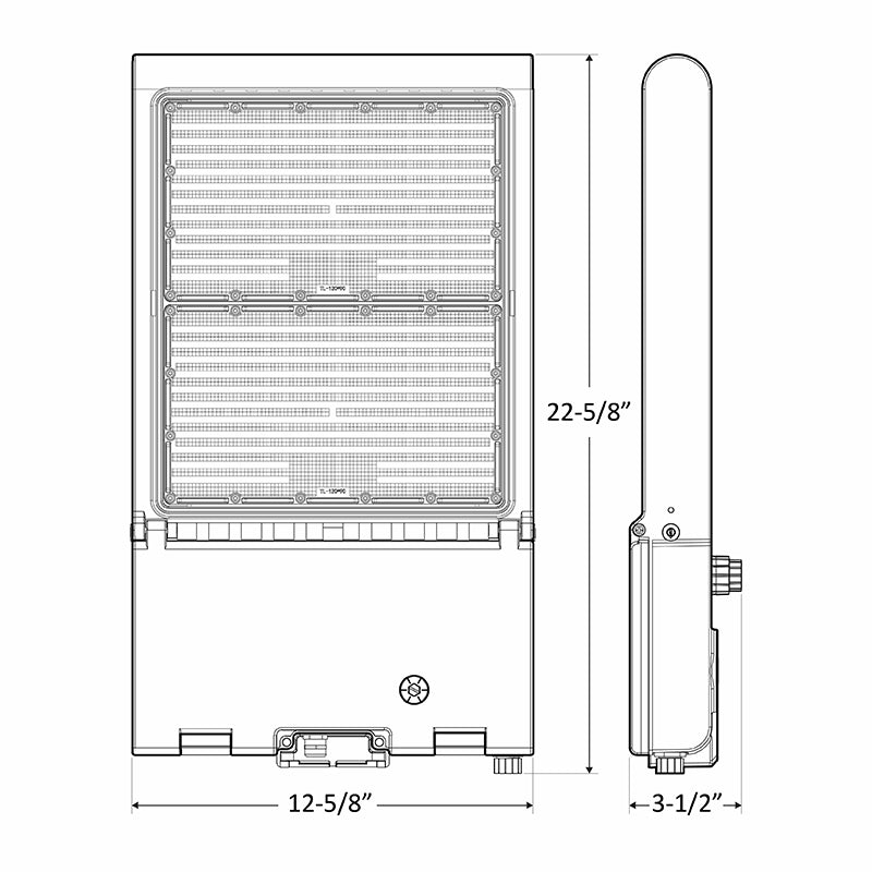 LED High Lumen Area/Parking Lot Light, Selectable Wattage 150/200/240/300, Selectable CCT, 120-277V, White Finish