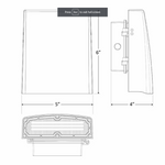 LED Adjustable Cutoff Wall Pack, 12 Watt, 1500 Lumens, CCT Selectable, 120-277V