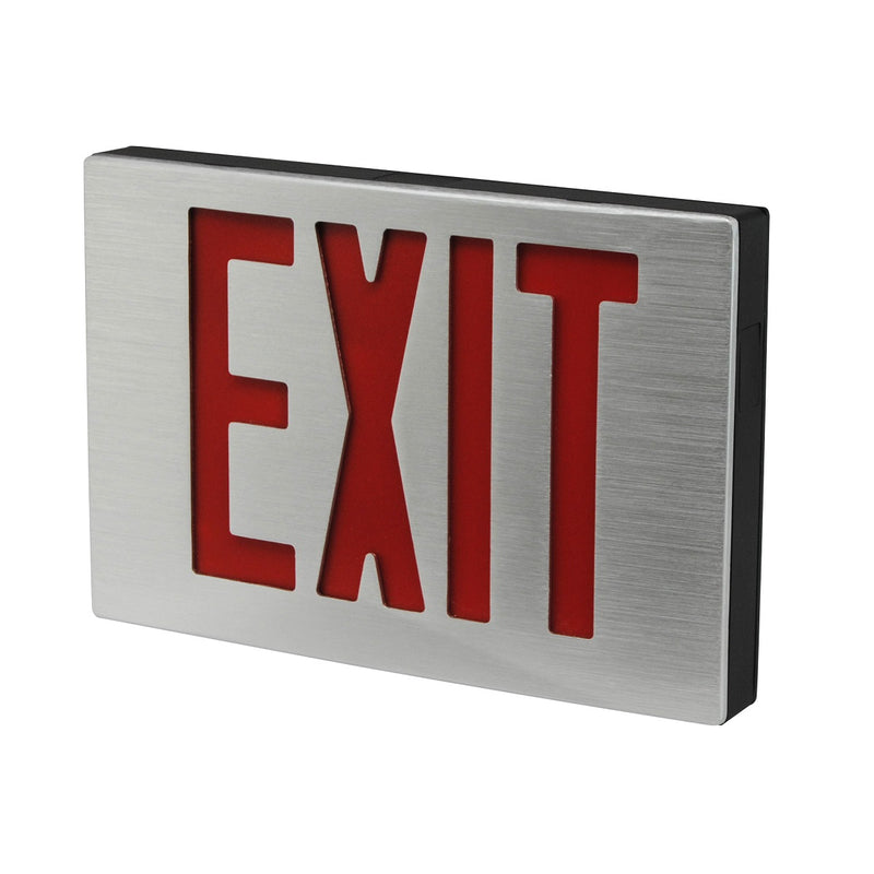 LED NYC Approved Die-Cast Aluminum Exit Sign, Single Face