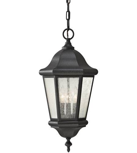 Martinsville Collection - Three Light Outdoor Pendant Lantern | Finish: Black - OL5911EN/BK