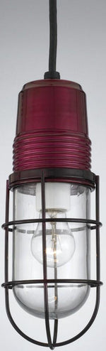 PW1 Series Ceiling Hung Vapor Jar, Trans. Wine Finish w/ Clear Glass