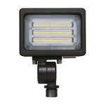 LED Flood Light, 4000 or 7000 Lumens, CCT Selectable, 120-277V, Yoke Mount and Ground Stake Mount Options, Dark Bronze Finish