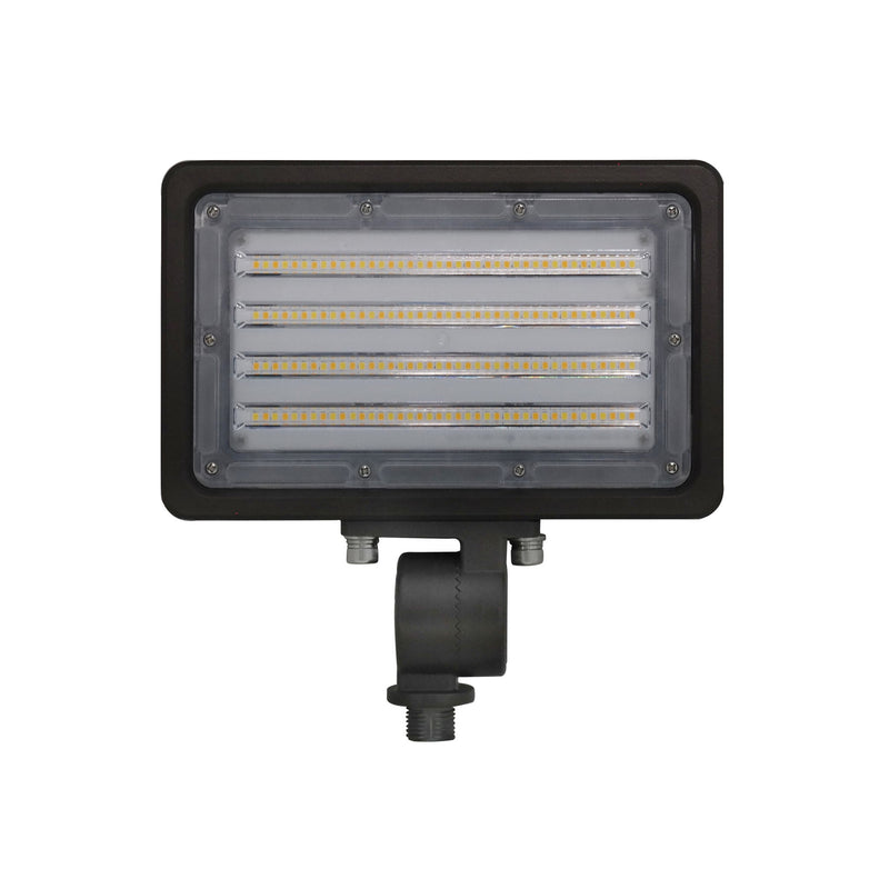 LED Flood Light, 2000 Lumens, CCT Selectable, 120-277V, Ground Stake Mount Option, Dark Bronze Finish