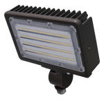 LED Flood Light, 4000 or 7000 Lumens, CCT Selectable, 120-277V, Yoke Mount and Ground Stake Mount Options, Dark Bronze Finish