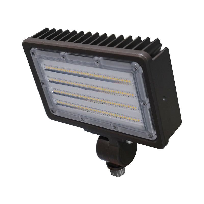 LED Flood Light, 2000 Lumens, CCT Selectable, 120-277V, Ground Stake Mount Option, Dark Bronze Finish