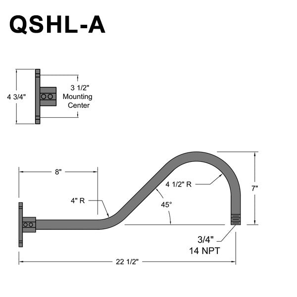 Quick Ship 10" Deep Shade Hi-Lite Gooseneck, Classic Collection, H-QSN16110 Series Oil Rubbed Bronze Finish