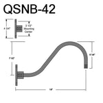 Quick Ship 16" Shade Hi-Lite Gooseneck, Warehouse Collection, H-QSN15116 Series Oil Rubbed Bronze Finish