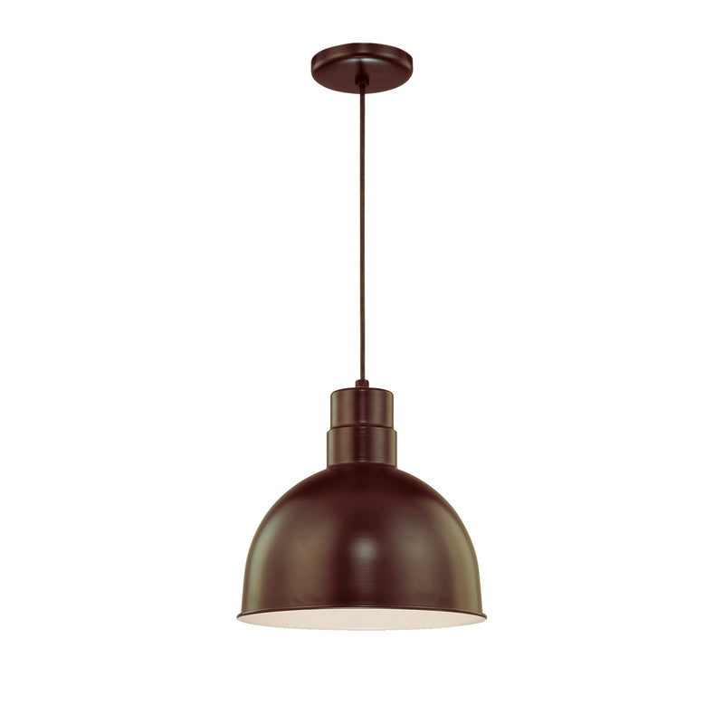 Millennium Lighting Rosemont 10" RLM/ Cord Hung Deep Bowl Shade (Available in Bronze, Galvanized, Black, and Green Finishes)